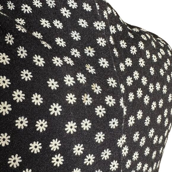 REFORMATION Black White Daisy Roman Midi Dress Slip Style Women's Size 4 FLAWED - Picture 9 of 10